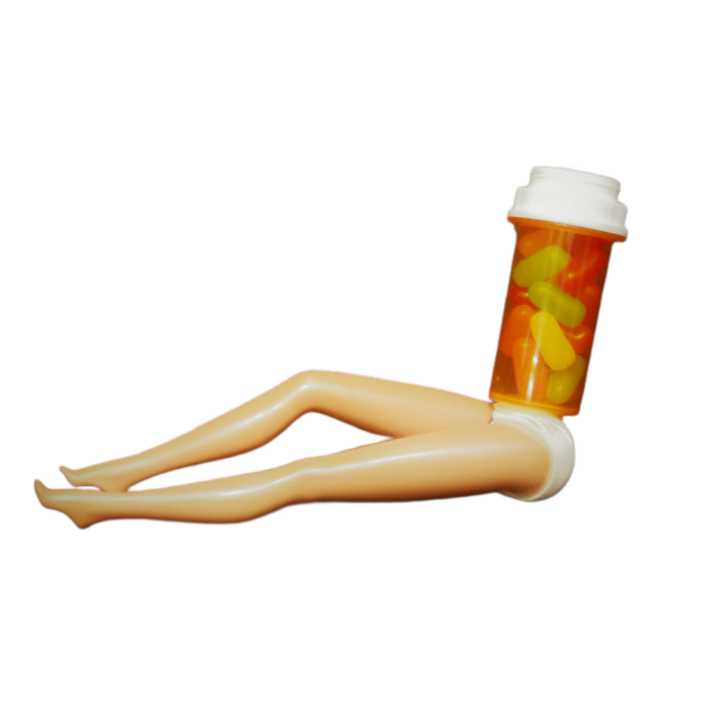 Pill Bottle with legs plushiecouture Pill Bottle with legs plushiecouture